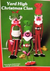 3811 YARD HIGH 36'' SKINNY SANTA/ MRS CLAUSES, ELF PATTERN